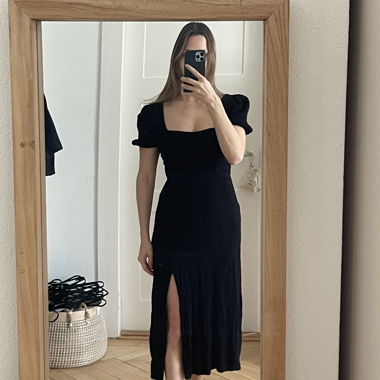Stradivarius black maxi dress M