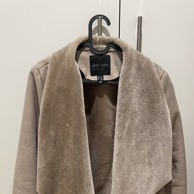 Kurzmantel beige/braun