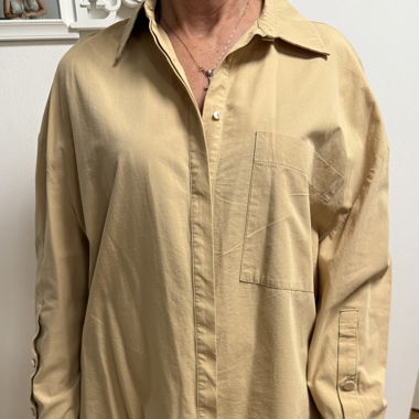 Chemisier Zara beige oversize, taille M