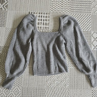 Zara Strickpullover mit Ballon-Ärmeln