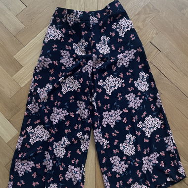 Pantalon à jambe large floral
