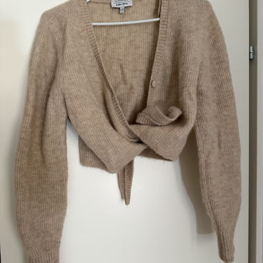 Gilet portefeuille beige rosé