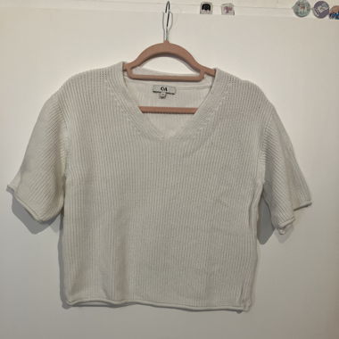 Weisser Strick Pulli 