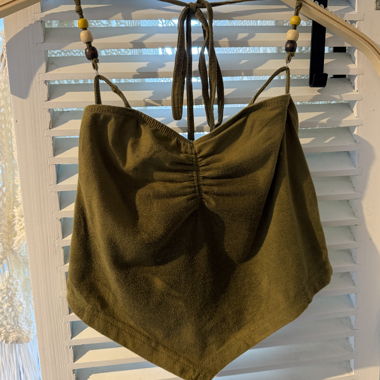 Haut bikini kaki