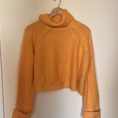 knitted sweater orange 