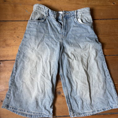 Bershka baggy Jorts blue