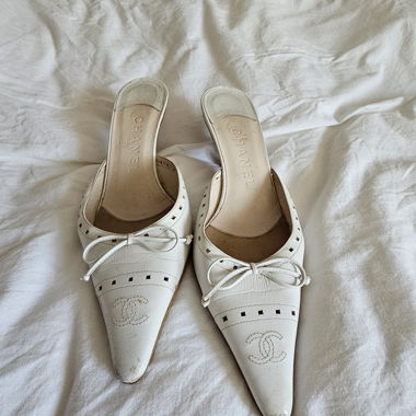 Chanel CC Logo Mules