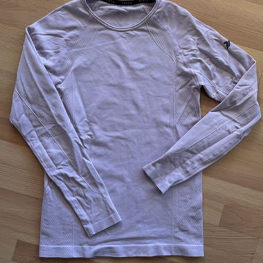 Top Activewear a maniche lunghe rosa chiaro