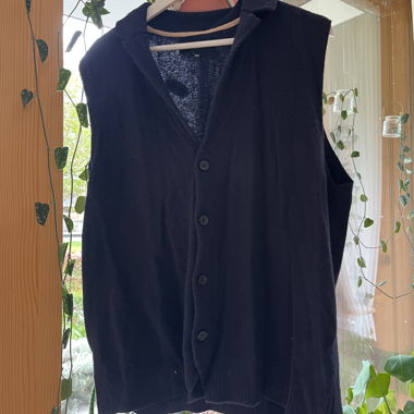 Lawrence Grey Black knit vest XXL