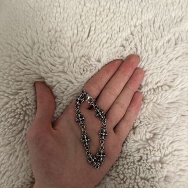 Chrome Cross Bracelet