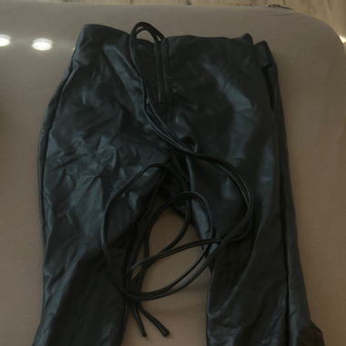 Leder Schlaghose