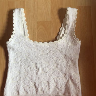 White lace crop top