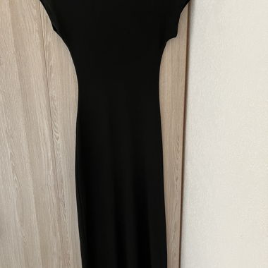Black long dress with open back