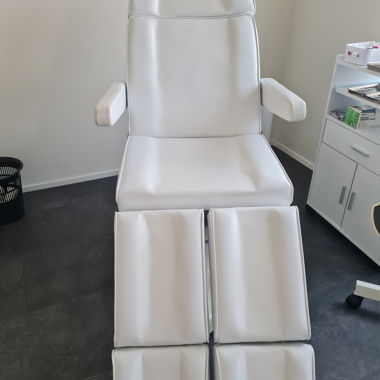 White beauty treatment couch