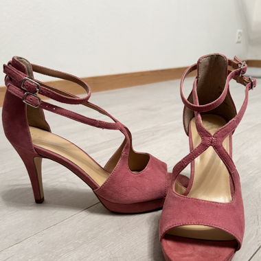 High Heels Leder Pink