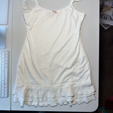 Edilitex weisses Unterkleid mit Rüschen