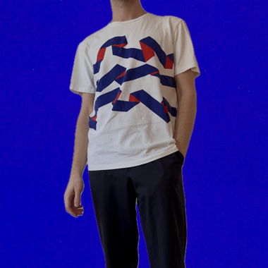 COS - Weisses T-Shirt mit print
