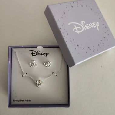 Disney necklace and earrings set