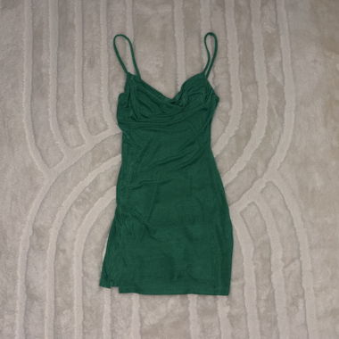 Robe moulante verte Pull&Bear