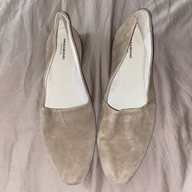 Mocassins en daim taupe