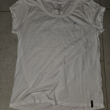 Weisses T-Shirt mit Palmenlogo