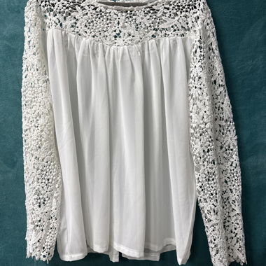 Blouse avec manches en dentelle