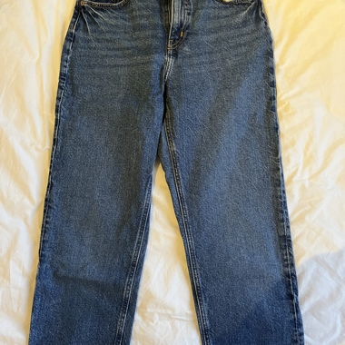 Blaue Mom Jeans