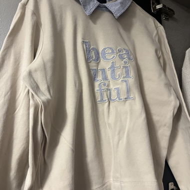 Sweater with Shirt Collar