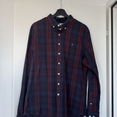 Farah Brewer Check Oxford Shirt