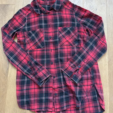 Red Plaid Button Shirt