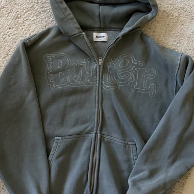 Butter Zip-Up Hoodie Green