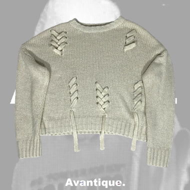 Vintage Y2K Laced Knit White