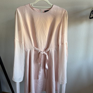 Robe courte en satin rose Topshop