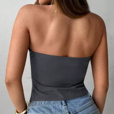 Top Bandeau grigio