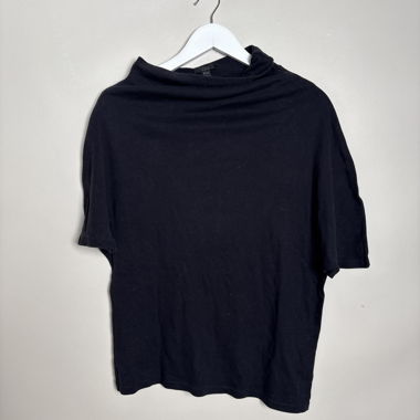 COS Black Draped Top