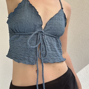 Kurzes Oberteil Blau Pull&Bear