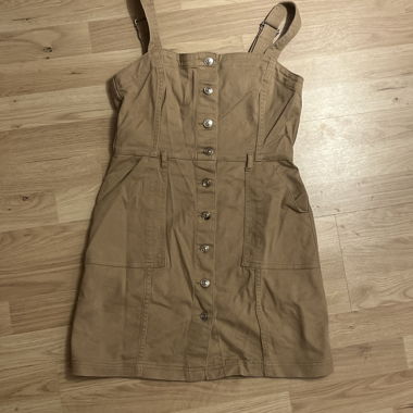 Beige denim dress