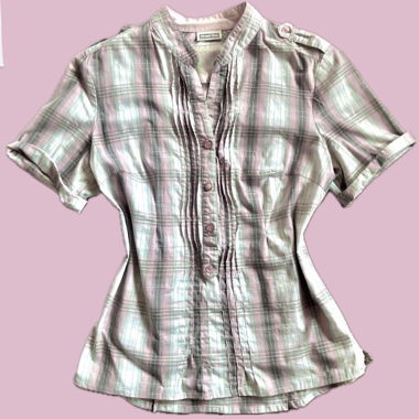 Cute Vintage Top, Pink & Mint Pastel, Bluse, Y2k