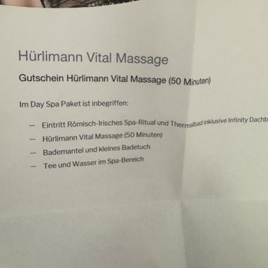 Buono Massaggio Hurlimann Vital