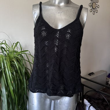 Black Crochet Top