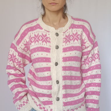 Pullover aus Wolle Handmade Gr S/M