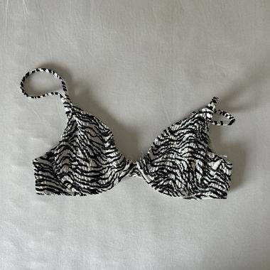 Zebra Bikini Top