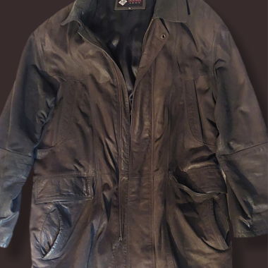 Dark brown leather jacket