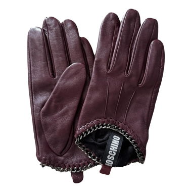 Moschino leather gloves