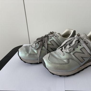 New Balance Schuh „574“ Damen Chrom