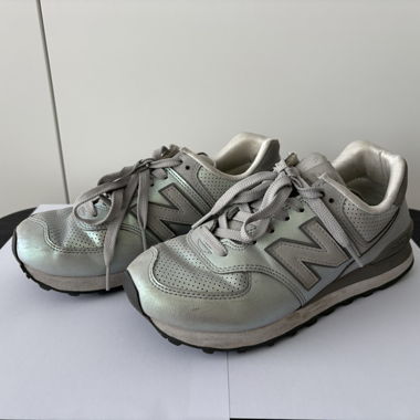 New Balance Schuh „574“ Damen Chrom