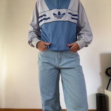Sweat à capuche Adidas vintage à zip