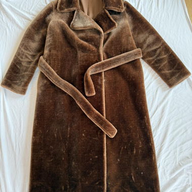 Cappotto in ecopelliccia marrone
