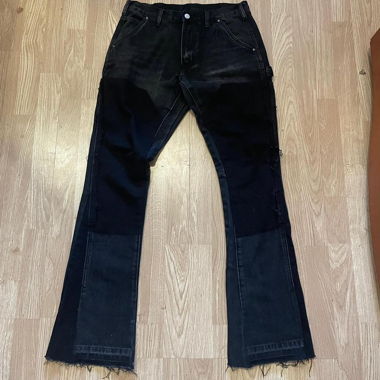 Jeans noirs évasés