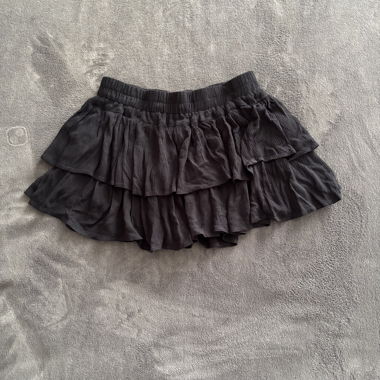 Jupe mini à volants superposés noire